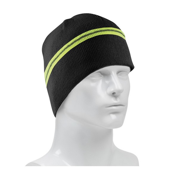 Winter Beanie Cap, Single Layer, Series: 360-BEANNIE, Universal Size, 9.5 in W x 8.3 in H Head, Black, Polyester
