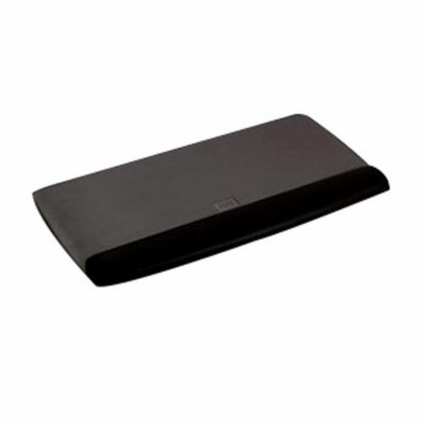 Wristrest Platform, Ergonomic Gel, 10.6 in Length, 19.6 in Width, 1 in Height, Leatherette, Black