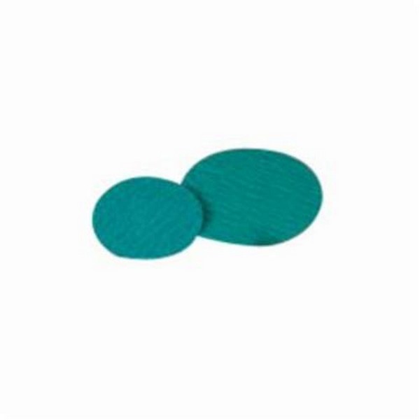 Zirc Coated Abrasive Quick-Change Disc, Type TS Attachment, 1-1/2 in Diameter Disc, Zirconia Pro Abrasive, 120 Grit, Fine Grade, 2-Ply Cloth Backing, Y-Weight Backing Weight, 25000 RPM Maximum, Green