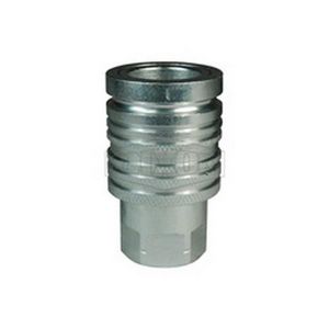 Agricultural Ball Coupler, Push/Pull, Series: AG Series, 3/4-14 Nominal, Female NPTF, 1-3/16 in Hex, 3.23 in Length, 3000 psi, -40 to 250 °F, Steel, Polished Chrome, 1.86 in OD