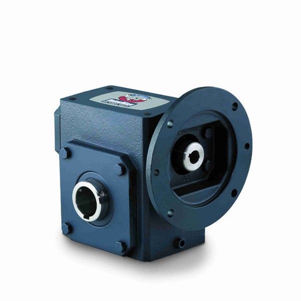 Worm Gear Reducer, Right Angle Single Reduction, 60:1 Gear Ratio, 3.681 hp Input, 2.772 hp Output, C-Face Quill Input, Hollow Bore Output, 7/8 in Dia Input, 1.438 in Dia Output, 29 rpm Output Maximum Speed, 1750 rpm Input Maximum Speed, 5989 in-lb Output, PAG Synthetic Oil Lubrication, Shaft Mount, Cast Iron, 8-1/2 in W