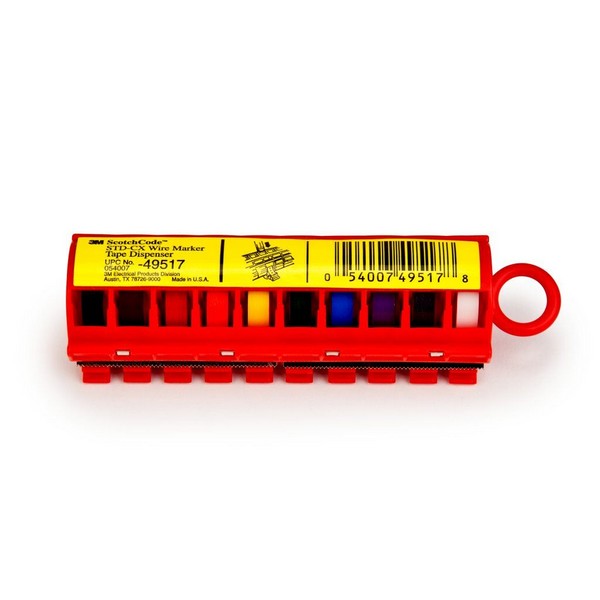 Wire Marker Tape Dispenser, Blank Handheld Pre-Printed, Series: STD, 0.215 in Label Width, 10 Rolls, 96 in Roll Length, Plastic