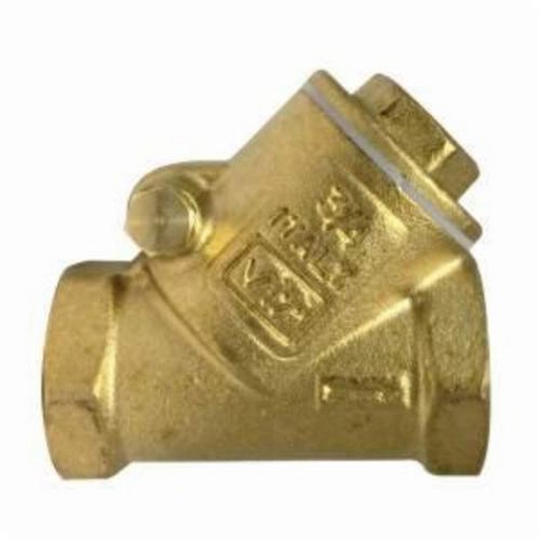 Y-Swing Check Valve, 2 in Nominal, Copper End Style, 200 psi WOG/125 psi WSP Pressure, -5 to 150 ˚F, No Low Lead Compliance, Media: Cold Water, Oil, Gas and Saturated Steam, C37700 Brass Body, C37700 Brass Trim, PTFE Softgoods