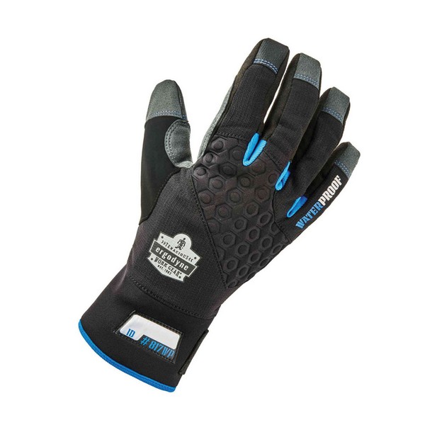 Winter Work Gloves, Thermal Waterproof, Series: 817WP, Utility Glove Type, S, AX Suede™ Palm, Neoprene, Black, Touchscreen Thumb/Index Finger, 3M™ Thinsulate™, Safety Cuff, Hook and Loop Closure, 7 to 8 in Length, Resists: Water, Wind, Weather and Abrasion