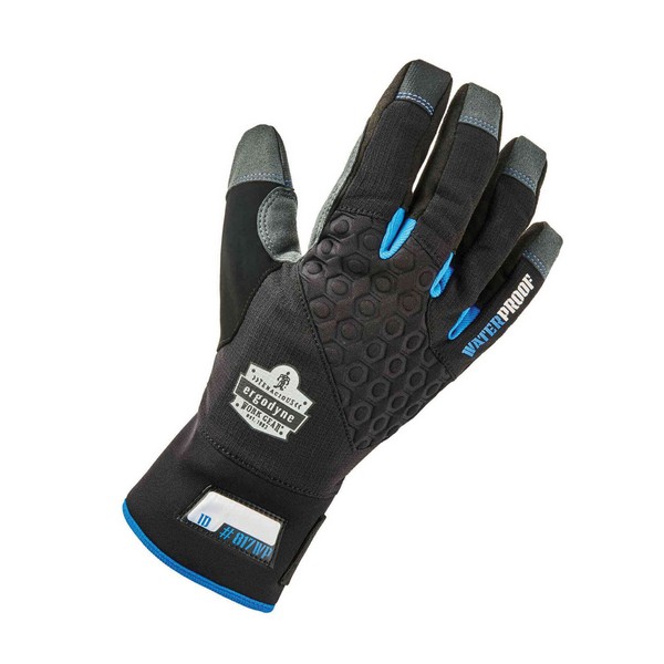 Winter Work Gloves, Thermal Waterproof, Series: 817WP, Utility Glove Type, L, AX Suede™ Palm, Neoprene, Black, Touchscreen Thumb/Index Finger, 3M™ Thinsulate™, Safety Cuff, Hook and Loop Closure, 9 to 10 in Length, Resists: Water, Wind, Weather and Abrasion