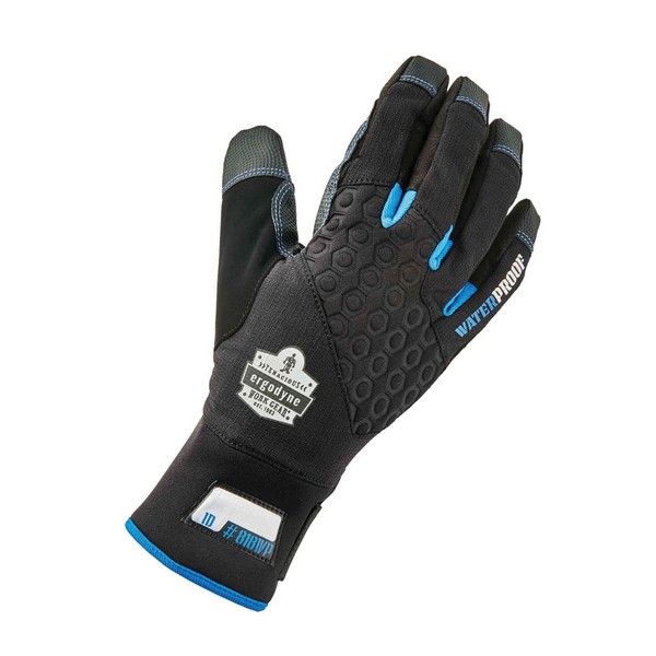 Winter Work Gloves, Thermal Waterproof, Series: 818WP, Utility Glove Type, M, Polyurethane Leather Palm, Neoprene, Black, Touchscreen Thumb/Index Finger, 3M™ Thinsulate™, Hook and Loop/Safety Cuff, Hook and Loop Closure, 8 to 9 in Length, Resists: Water, Wind, Weather and Abrasion