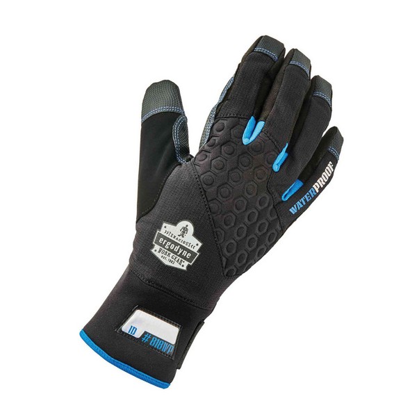 Winter Work Gloves, Thermal Waterproof, Series: 818WP, Utility Glove Type, XL, Polyurethane Leather Palm, Neoprene, Black, Touchscreen Thumb/Index Finger, 3M™ Thinsulate™, Hook and Loop/Safety Cuff, Hook and Loop Closure, 10 to 11 in Length, Resists: Water, Wind, Weather and Abrasion