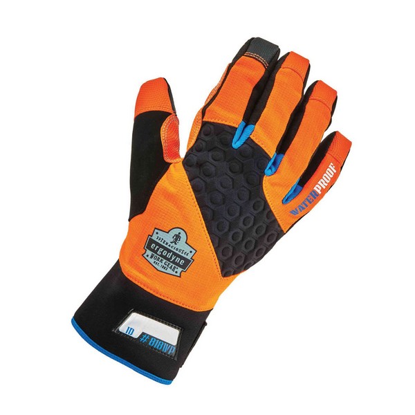 Winter Work Gloves, Thermal Waterproof, Series: 818WP, Utility Glove Type, S, Polyurethane Leather Palm, Neoprene, Orange, Touchscreen Thumb/Index Finger, 3M™ Thinsulate™, Hook and Loop/Safety Cuff, Hook and Loop Closure, 7 to 8 in Length, Resists: Water, Wind, Weather and Abrasion
