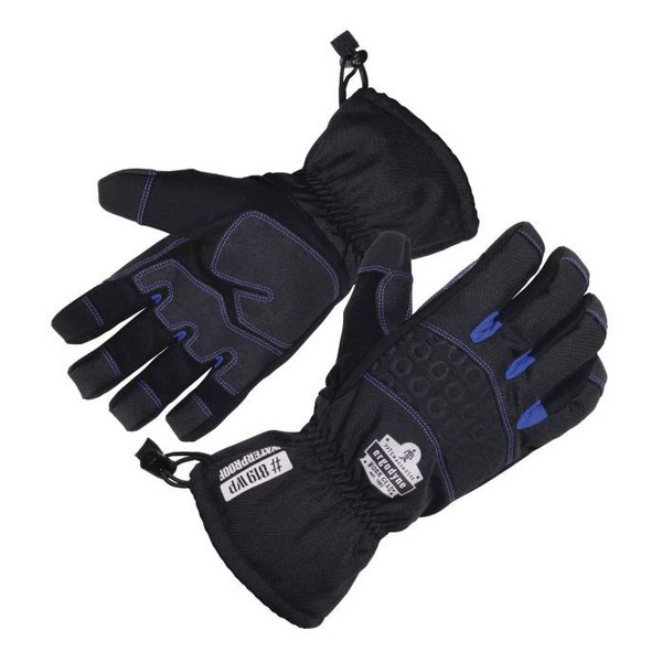 Winter Work Gloves, Waterproof, Series: 819WP, Extreme Thermal Glove, XL Size, AX Suede™ Palm, Black, Dexterity/Superior Grip/Touchscreen Fingertip Style, 3M™ Thinsulate™ Lining, Gauntlet Cuff, Resists: Abrasion, Cold and Weather