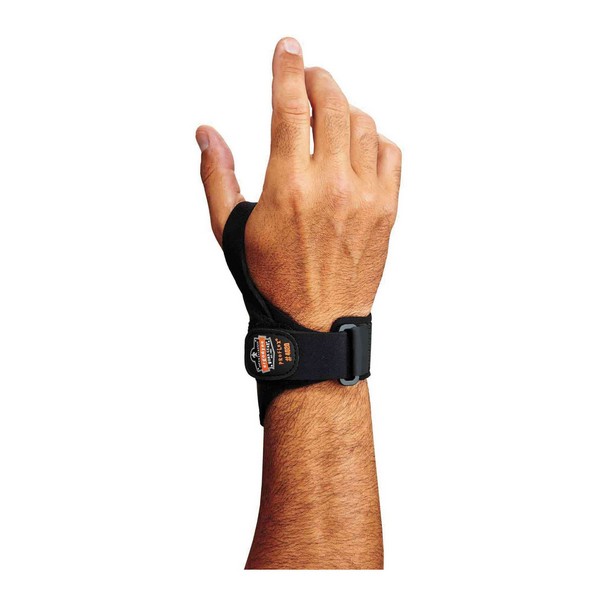 Wrist Support, L, Fits Wrist Size 7 to 8 Inch, Right Hand, Black