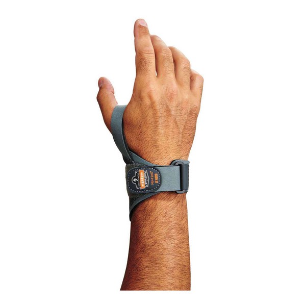 Wrist Support, L, Fits Wrist Size 7 to 8 Inch, Right Hand, Gray
