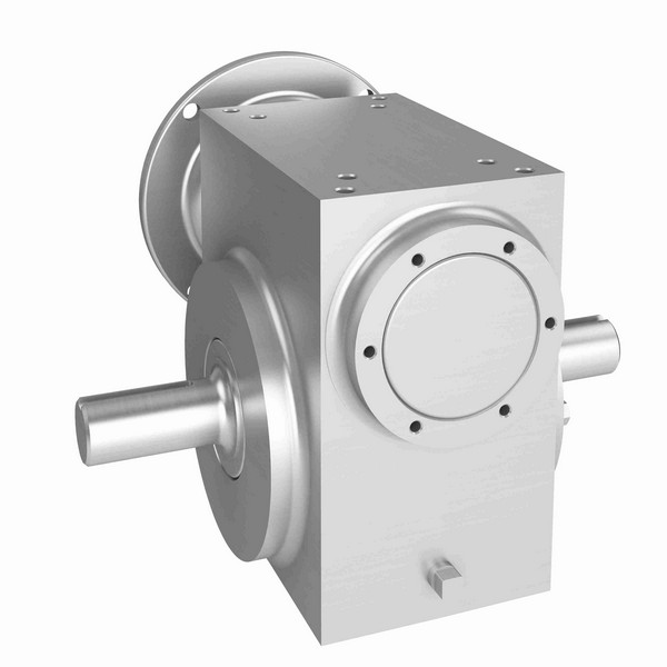 Worm Gear Reducer, Right Angle Single Reduction Style A, 30:1 Gear Ratio, 2.145 hp Input, C-Face Quill Input, Shaft Output, 5/8 in Dia Input, 1.25 in Dia x 3.1 in L Output, 58.3 rpm Output Maximum Speed, 1750 rpm Input Maximum Speed, 1883 in-lb Output, 2.63 in Center Distance, 3/16 x 3/32 in Input, 81.3 % Efficiency, 316 Stainless Steel