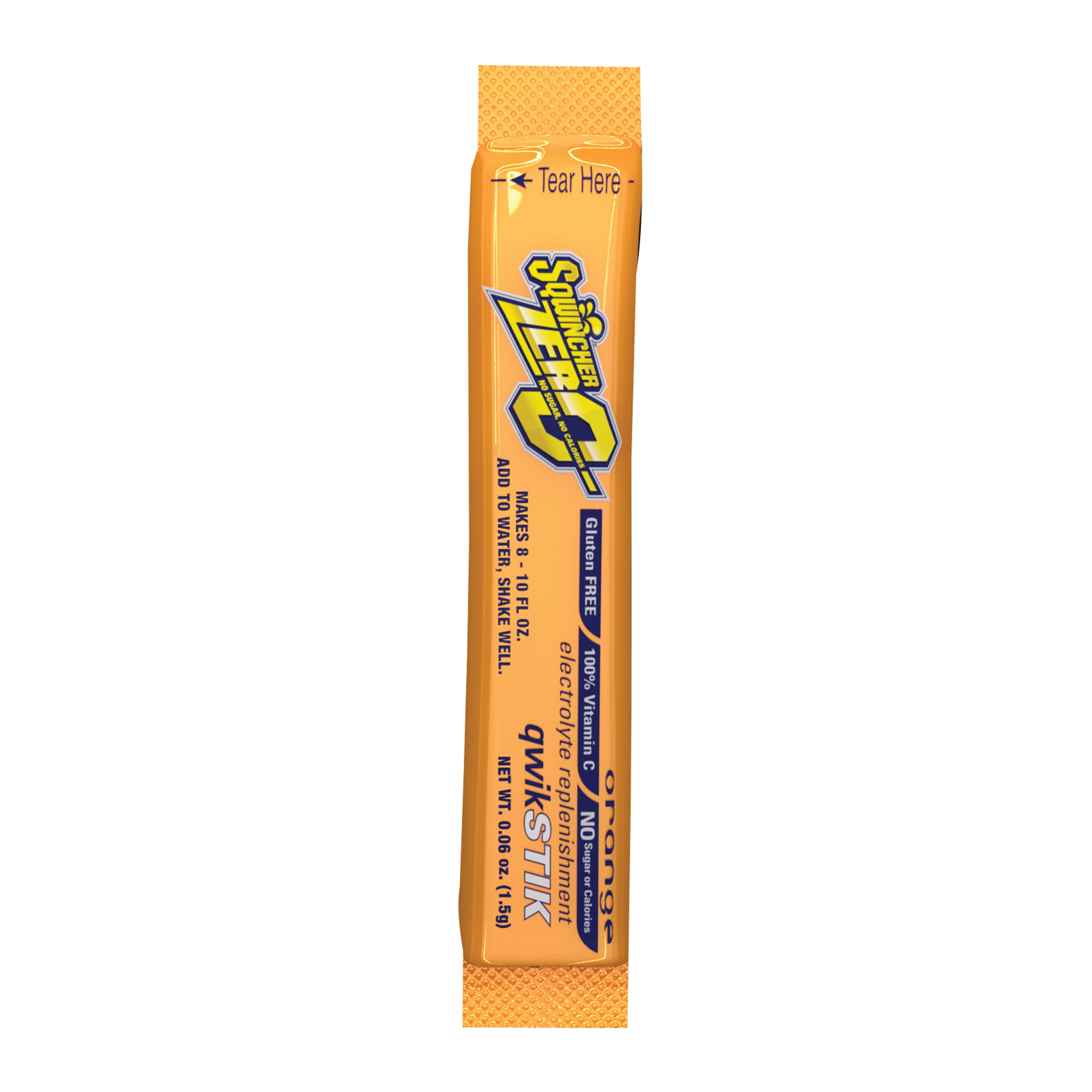 ZERO Single Serve Sports Drink Mix, 0.06 Ounce Pack, 10 Ounce Yield, Powder Form, Orange, 500/Case