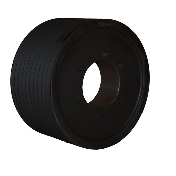 Wedge Sheave, Type A Web, Bushed Bore, 2 to 4-3/4 in Bore, 22.4 in OD, 22.2 in Pitch Diameter, 10 Grooves, 11-5/8 in Face Width, QD® M Bushing, 8-1/8 in Overall Length, For Use With: 8V Cross Section Belt, Cast Iron