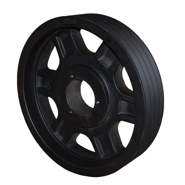 Wedge Sheave, Type C Arm/Spoke, Bushed Bore, 2 to 4-3/4 in Bore, 53 in OD, 52.8 in Pitch Diameter, 4 Grooves, 4-7/8 in Face Width, QD® M Bushing, 6-3/4 in Overall Length, For Use With: 8V Cross Section Belt, Cast Iron